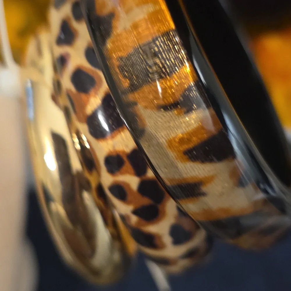 Haute Hippie Gold and Brown Patterned Vase